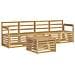 Set di divani da esterno 5 pcs Bianco Legno di Acacia Massello - Foto miniatura 1