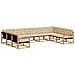 Set di divani da esterno con cuscino 9 pcs Bianco e Beige - Foto miniatura 1