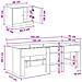 Struttura Letto Loft con Mobile con porta 3 pz Grigio Cemento - Foto miniatura 7