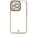 Coperchio Per Iphone 12 Pro Con Cornice Dorata, Cover Gialla, Colore Viola. - Foto miniatura 1