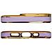 Coperchio Per Iphone 12 Pro Con Cornice Dorata, Cover Gialla, Colore Viola. - Foto miniatura 3