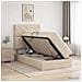 Letto con contenitore LED e materasso Crema 90 x 200 cm Tessuto - Foto miniatura 2