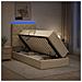 Letto con contenitore LED e materasso Crema 90 x 200 cm Tessuto - Foto miniatura 4