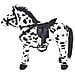 Cavallo in Peluche in Piedi Nero e Bianco XXL - Foto miniatura 4