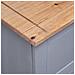Credenza Grigia 93x40x80 cm in Legno Massello di Pino Panama - Foto miniatura 2