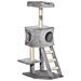 Tiragraffi Multilivello Per Gatti, Cuccia E Corde In Sisal Grigio Chiaro - Foto miniatura 1