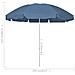 Ombrellone Da Spiaggia Blu 240 Cm - Foto miniatura 9