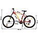 Mountain Bike 21 Speed 27,5"" Ruote 42 cm Rosso - Foto miniatura 2