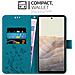 Cadorabo Custodia Compatibile Con Google Pixel 6 In Blu Fiore - Coperchio Protettivo In Design Floreale Con Chiusura Magnetica, Funzione Stand E Slot Per Carte - Foto miniatura 3