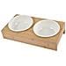 Ciotole Per Cani In Ceramica, Ø 16 Cm, Su Supporto In Bambù - Foto miniatura 1