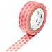 Nastro Adesivo Decorativo Stelle Rosse Asanoha Shuaka - 1,5 Cm X 7 M - Foto miniatura 1