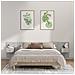 Testiera Letto Con Comodini In Legno Multistrato Grigio Cemento - Foto miniatura 1