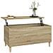 Tavolino Salotto Rovere Sonoma 90x44,5x45 Cm Legno Multistrato - Foto miniatura 9