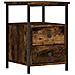 Comodino Rovere Fumo 34x35,5x50 Cm In Legno Multistrato - Foto miniatura 1