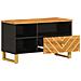 Mobile Porta Tv Marrone E Nero 80x33,5x46 Cm In Legno Di Mango - Foto miniatura 3