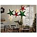 Set Di 2 Stelle Led Carta Verde 60 Cm Motti - Foto miniatura 1