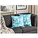 Set Di 2 Cuscini Rockweed Cotone 45 X 45 Cm Blu Trama Floreale - Foto miniatura 1