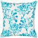 Set Di 2 Cuscini Rockweed Cotone 45 X 45 Cm Blu Trama Floreale - Foto miniatura 7