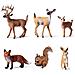 Set Di 6 Statuette Di Animali Della Foresta Realistiche Set Di Animali Della Foresta - Foto miniatura 1