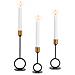 Set Di 3 Candelabri Eleganti Nero E Oro Per Arredare Con Stile La Tua Casa - Foto miniatura 4