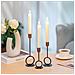 Set Di 3 Candelabri Eleganti Nero E Oro Per Arredare Con Stile La Tua Casa - Foto miniatura 5