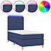 Letto a Molle con Materasso e LED Blu 90x190 cm in Tessuto - Foto miniatura 1