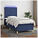 Letto a Molle con Materasso e LED Blu 90x190 cm in Tessuto - Foto miniatura 7