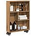 Carrello Stretto Rovere Artigianale 48x13x68 Cm In Truciolato - Foto miniatura 1
