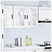 Pensile Da Cucina Con Porta In Vetro Porto Bianco Lucido - Foto miniatura 3