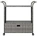 Carrello Da Bar Con Cassetto Grigio 100x45x97 Cm In Polyrattan - Foto miniatura 2