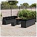 Set di divani da giardino  11 pezzi con cuscini in rattan polimerico nero, Divano da giardino  per 2 persone con cuscini in rattan polimerico nero, Set da pranzo giardino 3 pezzi con cuscini in rattan polimerico nero - Foto miniatura 3