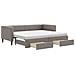 Divano Letto Estraibile con Cassetti Tortora 80x200 cm Tessuto - Foto miniatura 1