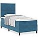 Letto a Box con Materasso Blu Scuro 90x200 cm Velluto - Foto miniatura 4