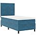 Letto a Box con Materasso Blu Scuro 90x200 cm Velluto - Foto miniatura 6