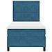 Letto a Box con Materasso Blu Scuro 90x200 cm Velluto - Foto miniatura 8