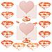 Supporto Porta Biglietti Da Visita Nuziali Segnaposto Diamanti Rosa Set 12 Pezzi - Foto miniatura 1
