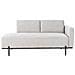 Chaise Longue Savasse Lino Sintetico Grigio Chiaro - Foto miniatura 2