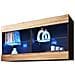 Komodee Tivoli Horizontal 100 Vetrina Sospesa, Nero/rovere Wotan, Illuminazione Led Blu, Larghezza 100 Cm X Altezza 50 Cm X Profondità 29 Cm, Per Soggiorno, Sala Da Pranzo - Foto miniatura 3