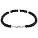 Bracciale In Argento Sterling 925 Con Cristallo Nero Dalmata - Foto miniatura 3