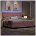 Letto a molle con materasso con led Rosa 200 x 200 cm Velluto - Foto miniatura 5