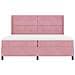 Letto a molle con materasso con led Rosa 200 x 200 cm Velluto - Foto miniatura 8
