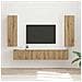 Set mobile TV 3 pcs Rovere artigianale Legno multistrato - Foto miniatura 2