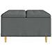 Pouf contenitore Grigio scuro 80 x 80 x 45 cm Tessuto - Foto miniatura 5