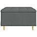 Pouf contenitore Grigio scuro 80 x 80 x 45 cm Tessuto - Foto miniatura 6
