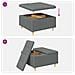 Pouf contenitore Grigio scuro 80 x 80 x 45 cm Tessuto - Foto miniatura 9