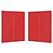 Parete per tenda da festa 2 pcs Rosso 200 x 195 cm PE e Acciaio - Foto miniatura 1