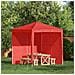 Parete per tenda da festa 2 pcs Rosso 200 x 195 cm PE e Acciaio - Foto miniatura 2