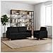 Set di Divani con Storage 2 pcs Nero Poliestere - Foto miniatura 2