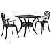 Set di Tavolo da Giardino 3 pcs Nero Alluminio pressofuso - Foto miniatura 1