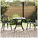 Set di Tavolo da Giardino 3 pcs Nero Alluminio pressofuso - Foto miniatura 2